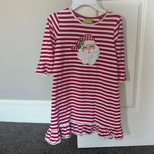 Santa Smocked Auctions dress 3/4 sleeves